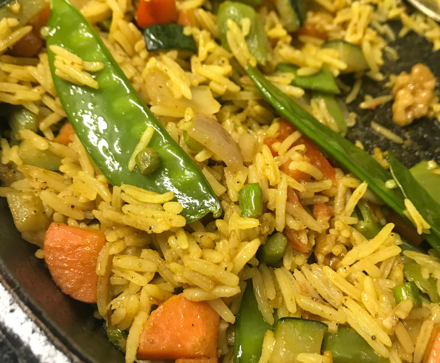 Arroz thai con verduritas al curry